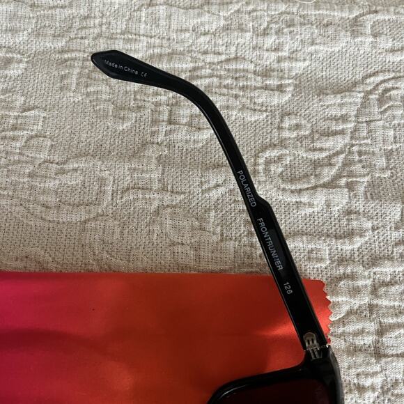 Quay Australia Frontrunner Gloss Black Frame Polarized Sunglasses - Picture 9 of 10